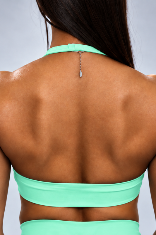 SYNQ Seamless Sports Bra Crop Top - Volt Green