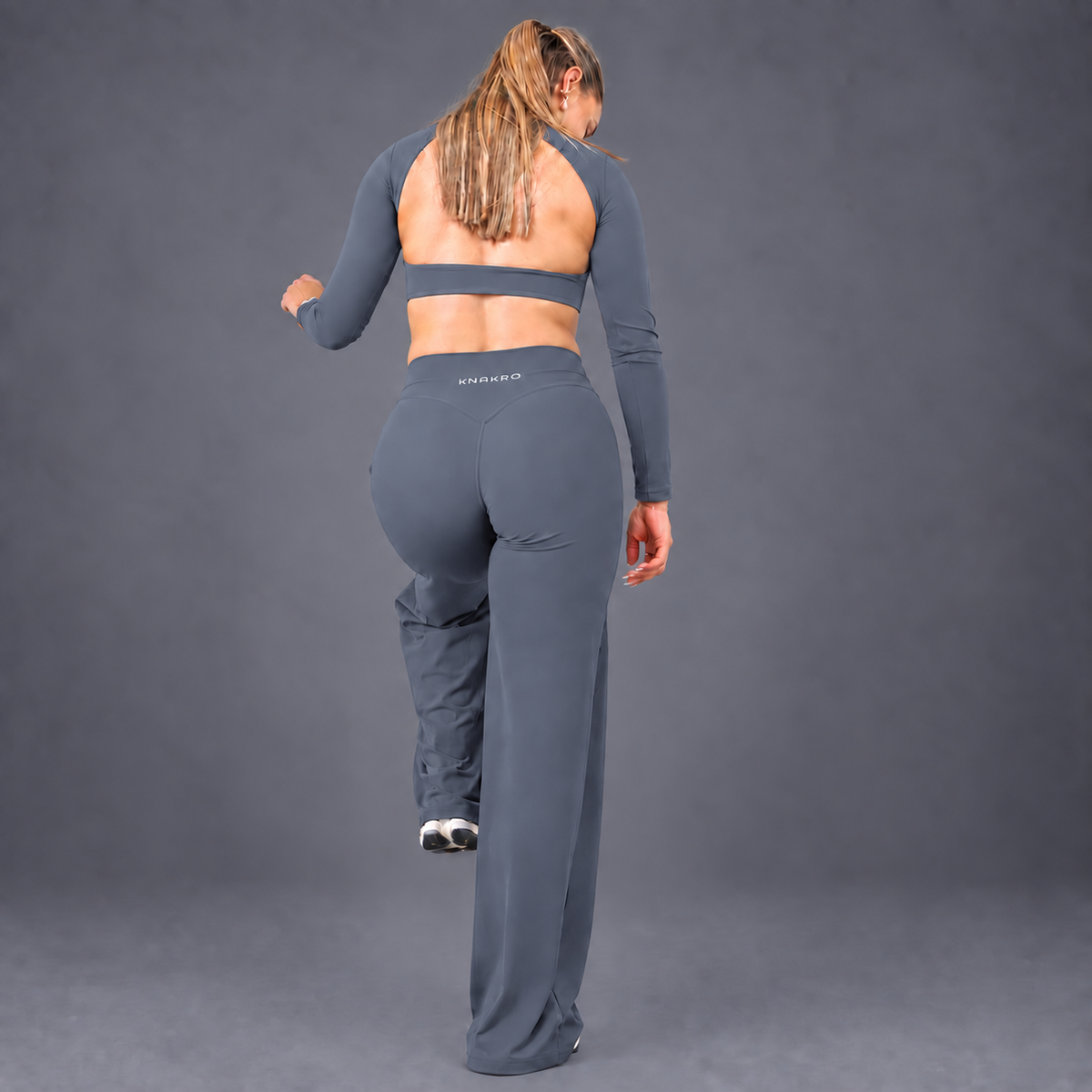 FLUX Long Sleeve & Flared Leggings Set - Drift Grey