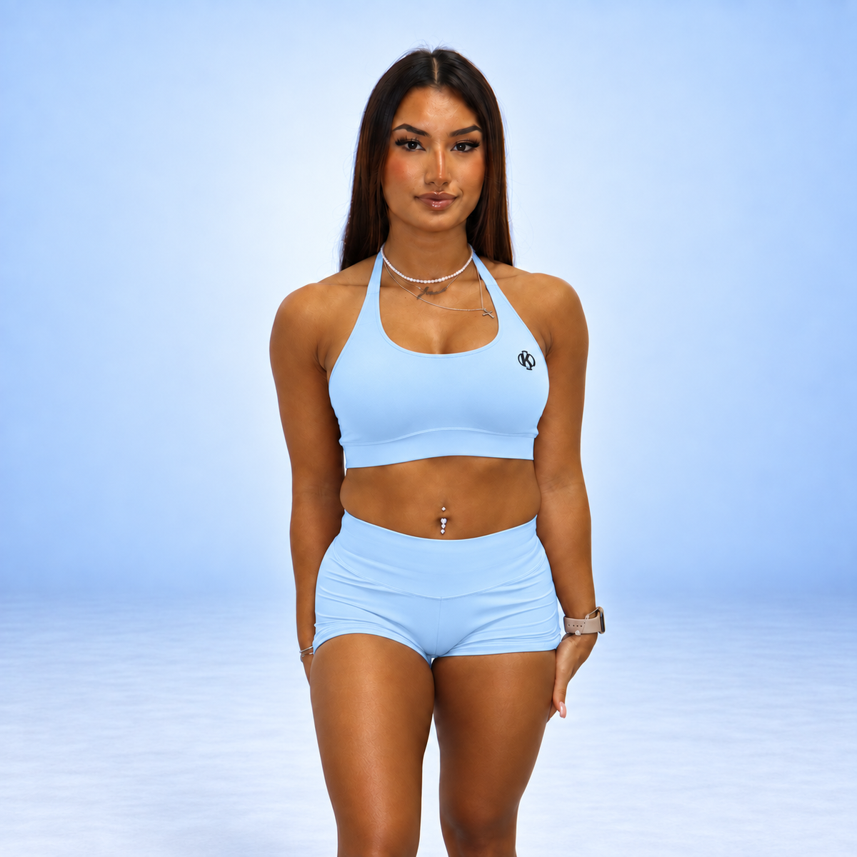 SYNQ Bra + Sculpt Shorts Set - Sky Blue