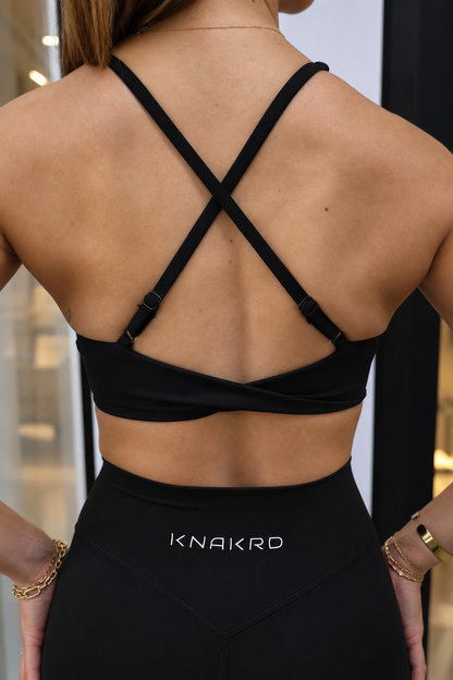 FLUX Low Support Sports Bra - Onyx Black