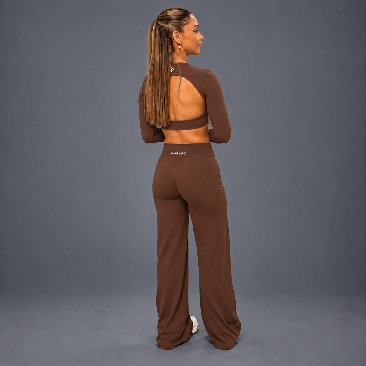 FLUX Long Sleeve & Flared Leggings Set - Mocha Brown
