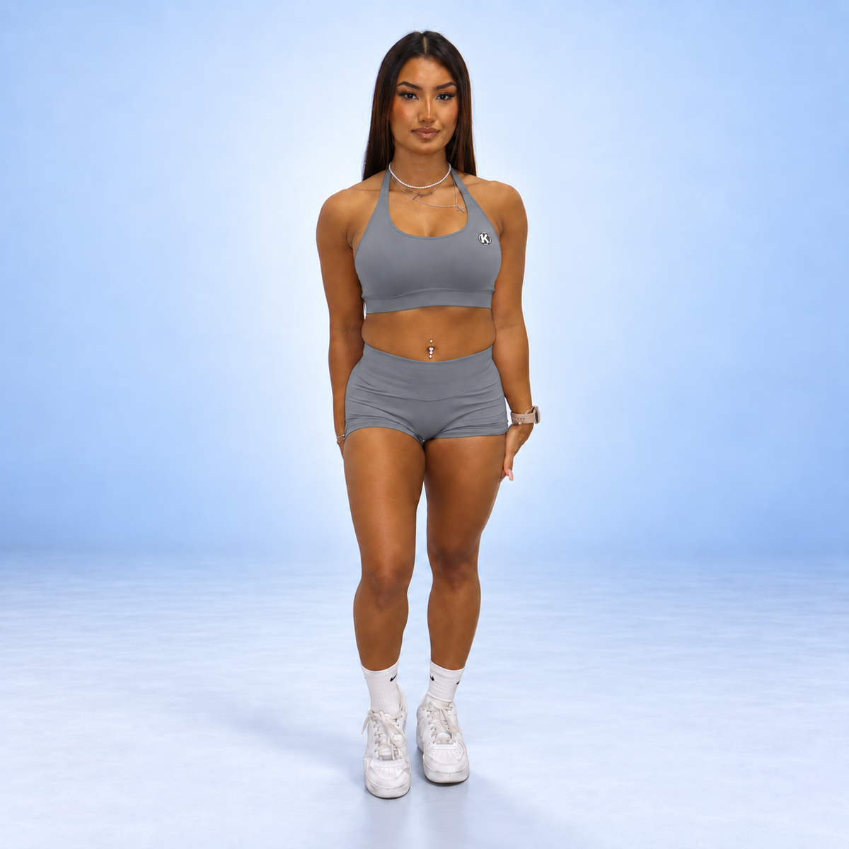 SYNQ Bra + Sculpt Shorts Set - Drift Grey