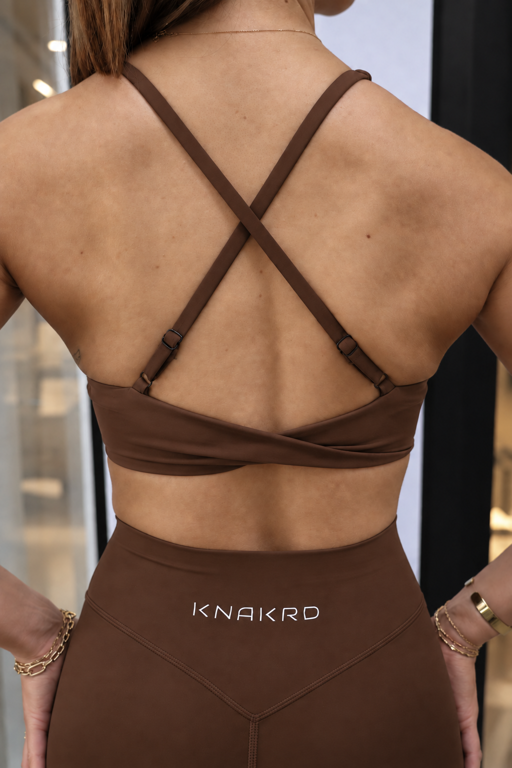 FLUX Low Support Sports Bra - Mocha Brown
