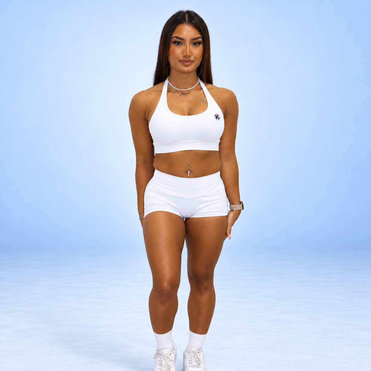 SYNQ Bra + Sculpt Shorts Set - Glacier White