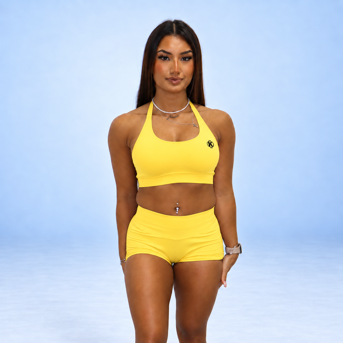 SYNQ Bra + Sculpt Shorts Set - Solar Yellow