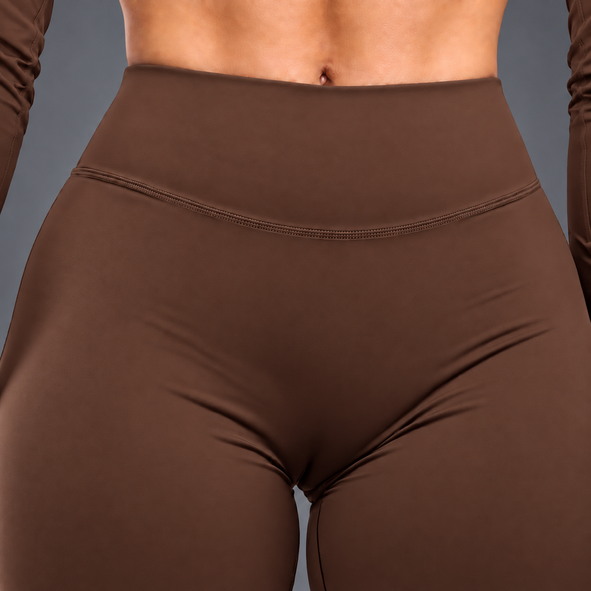 FLUX Long Sleeve & Flared Leggings Set - Mocha Brown