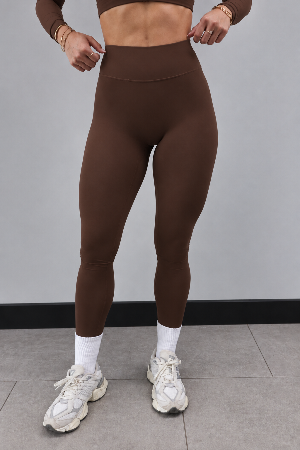 FLUX Squat-Proof Gym Leggings - Mocha Brown