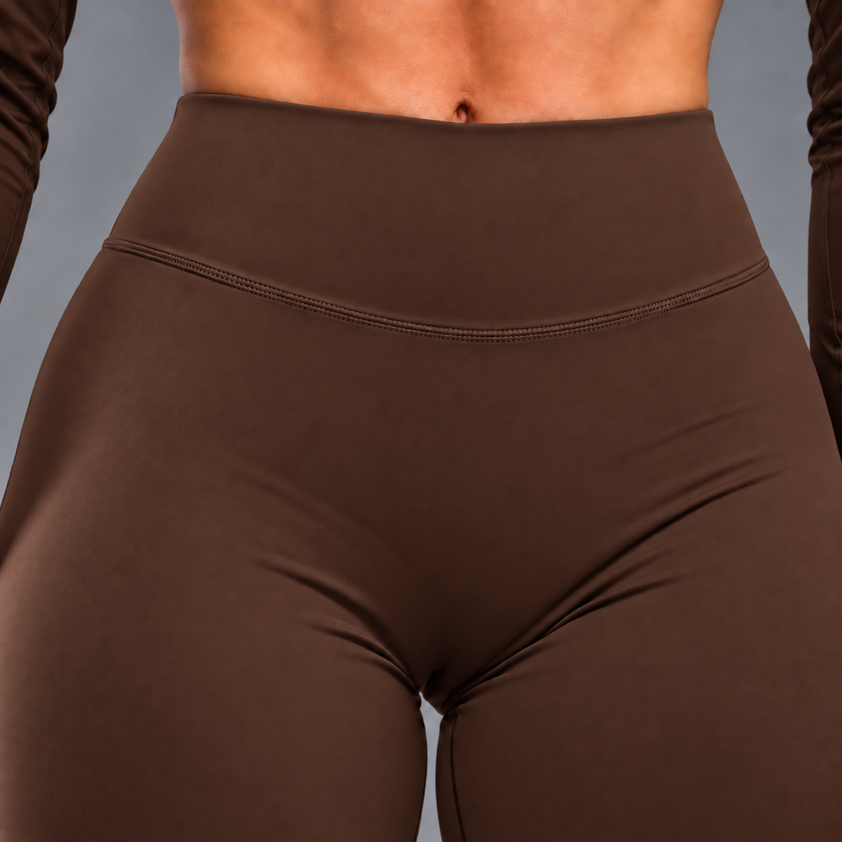 FLUX Zip Jacket & Leggings Set - Mocha Brown