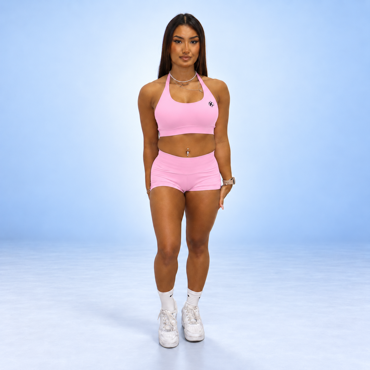 SYNQ Bra + Sculpt Shorts Set - Blush Pink