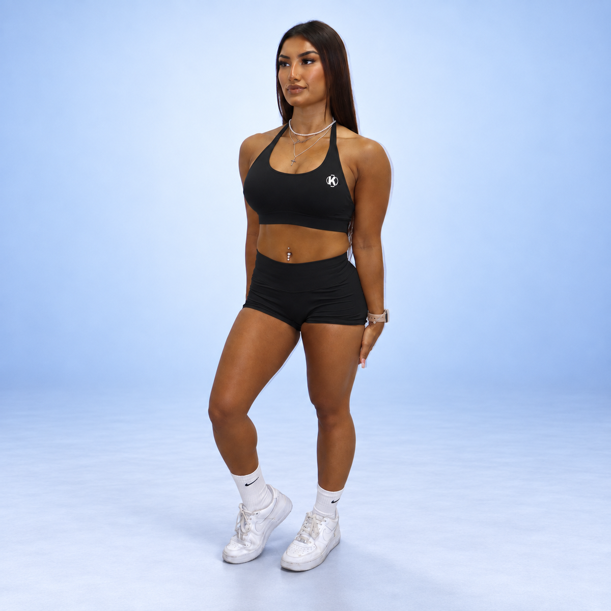 SYNQ Bra + Sculpt Shorts Set - Onyx Black