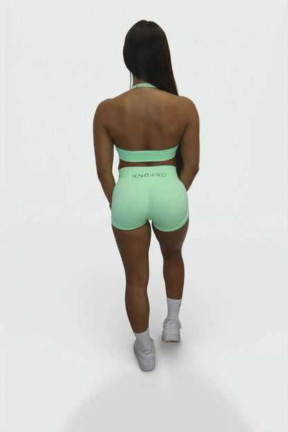 SYNQ Seamless Sports Bra Crop Top - Volt Green