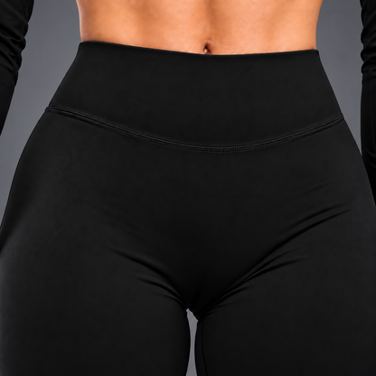 FLUX Long Sleeve & Flared Leggings Set - Onyx Black
