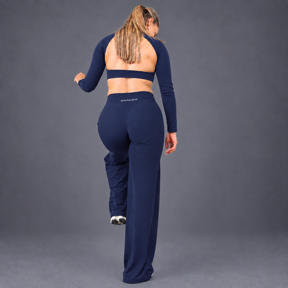FLUX Long Sleeve & Flared Leggings Set - Marine Navy