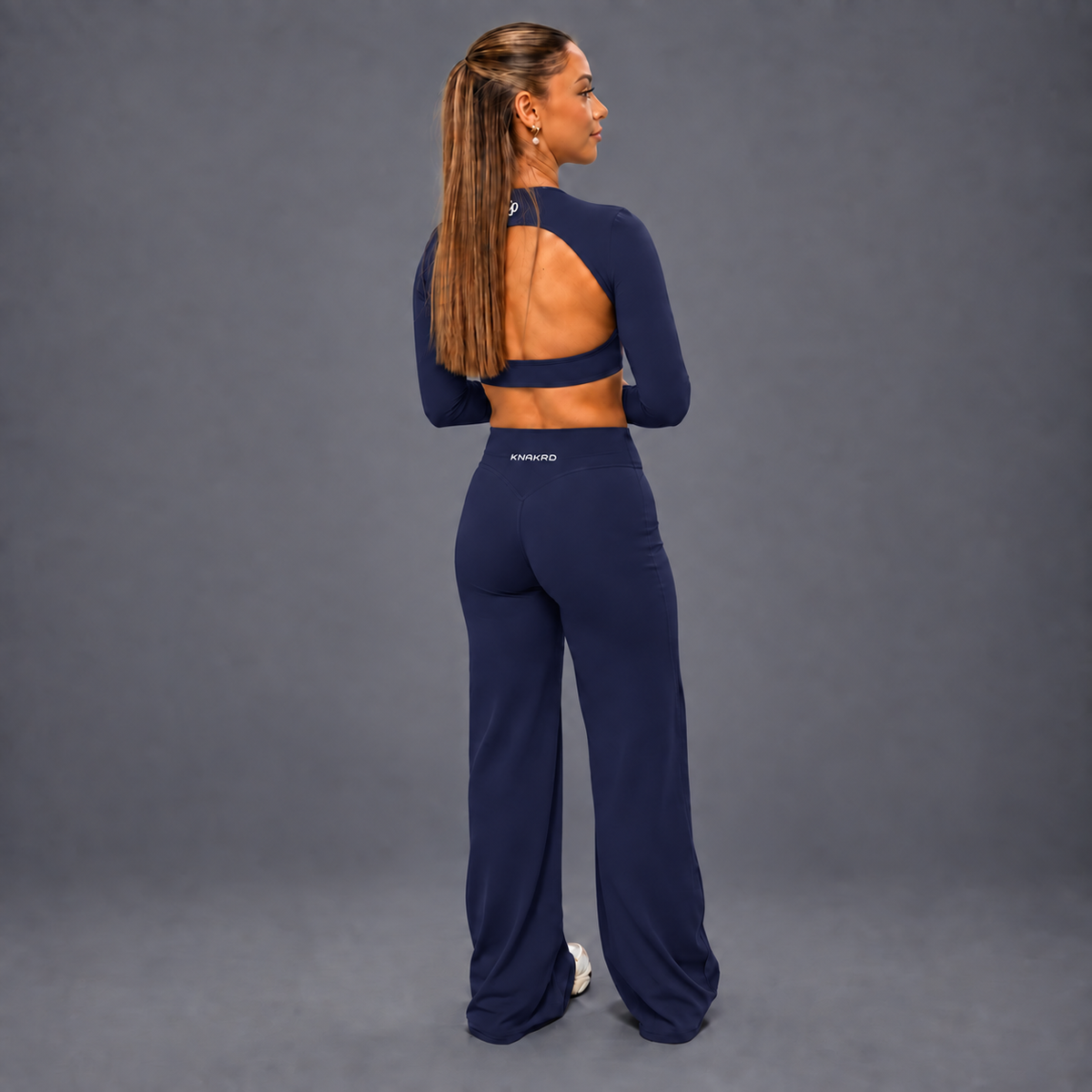 FLUX Long Sleeve & Flared Leggings Set - Marine Navy