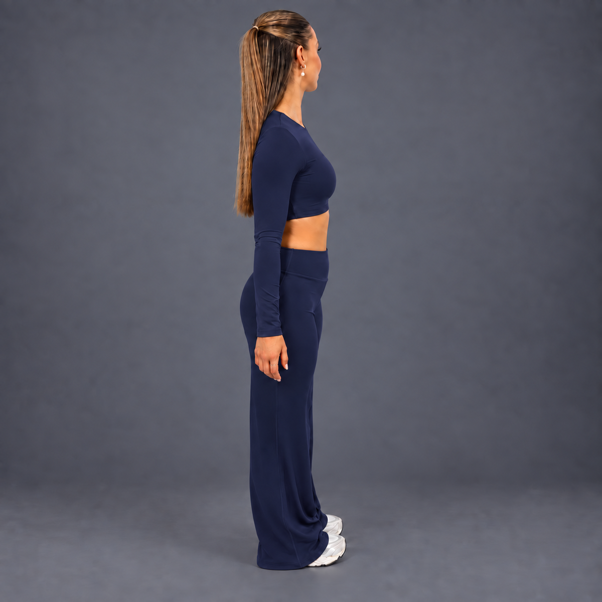 FLUX Long Sleeve & Flared Leggings Set - Marine Navy
