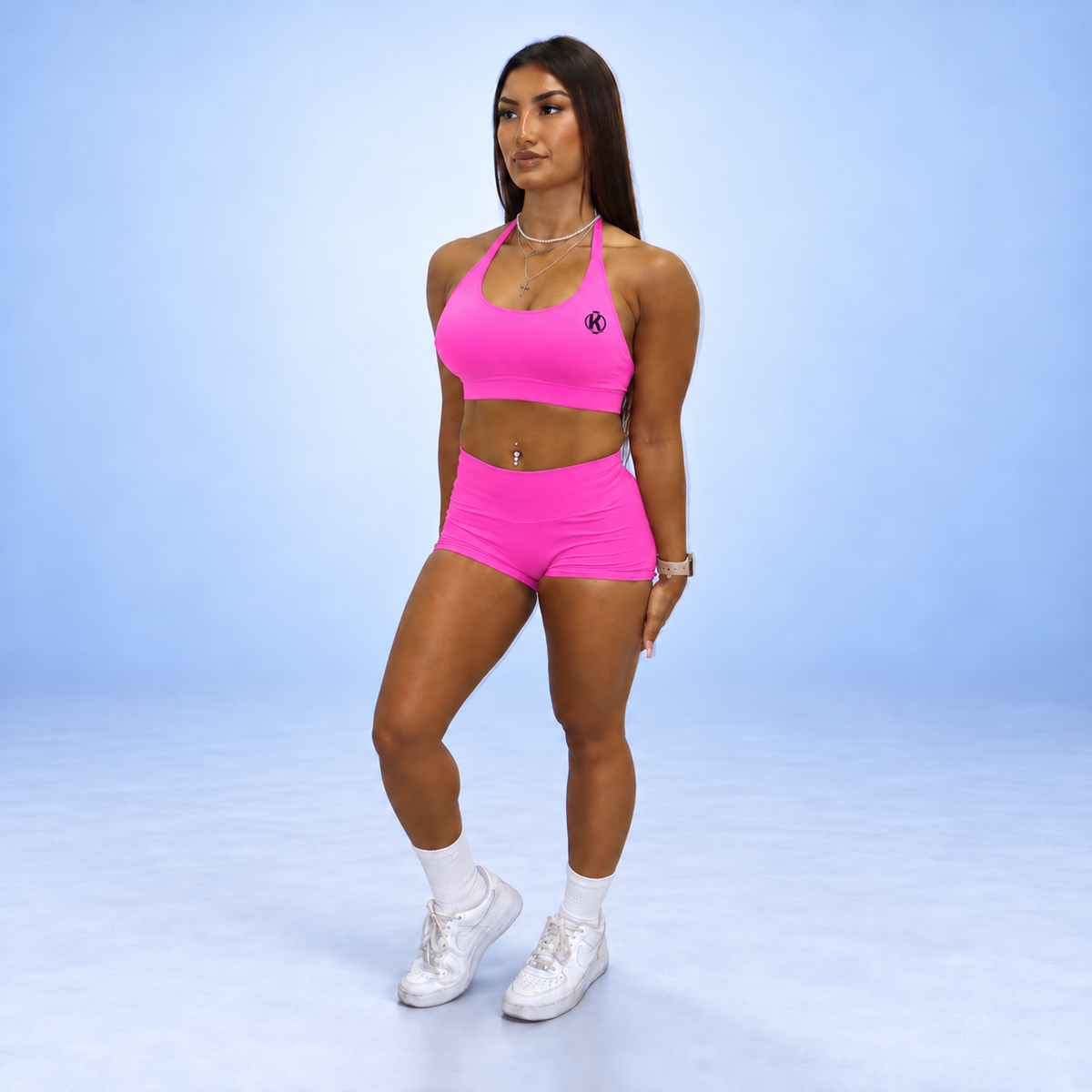 SYNQ Bra + Sculpt Shorts Set - Hot Pink