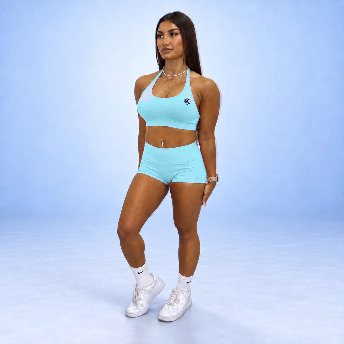 SYNQ Seamless Sports Bra - Aqua Teal