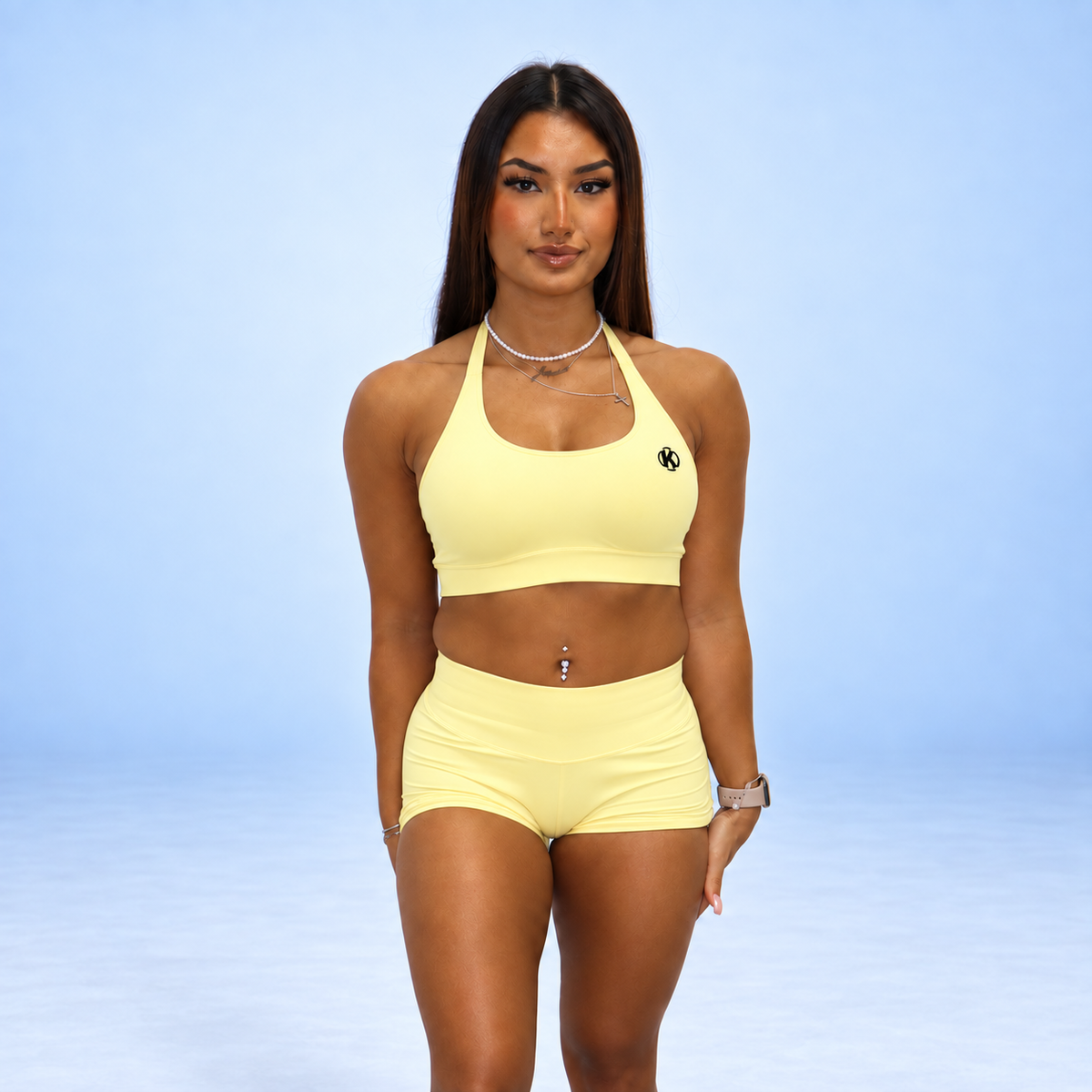 SYNQ Bra + Sculpt Shorts Set - Butter Yellow